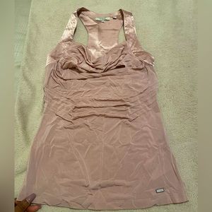 New Without Tags Light Pink Draped-front Tank Top by Guess in Size XS